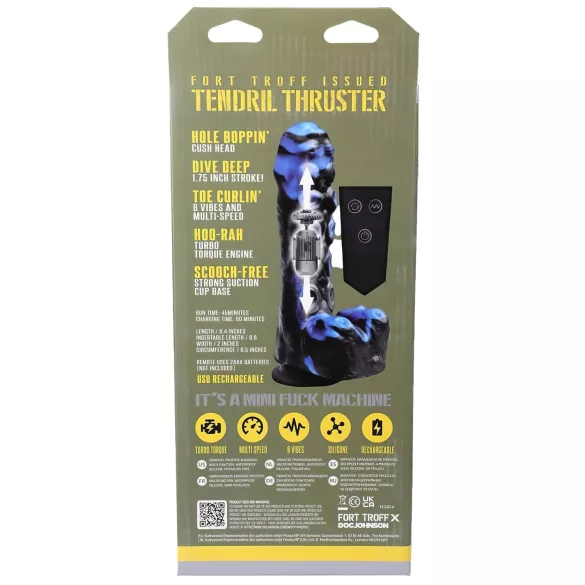 Doc Johnson Mini F-Machine Tendril - potisni vibrator na daljinsko upravljanje
