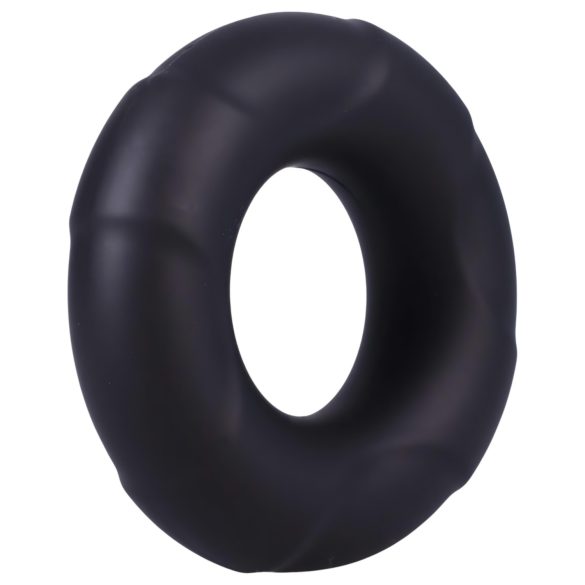 Doc Johnson C-Ring - Silikonski penisni obroč (črna)