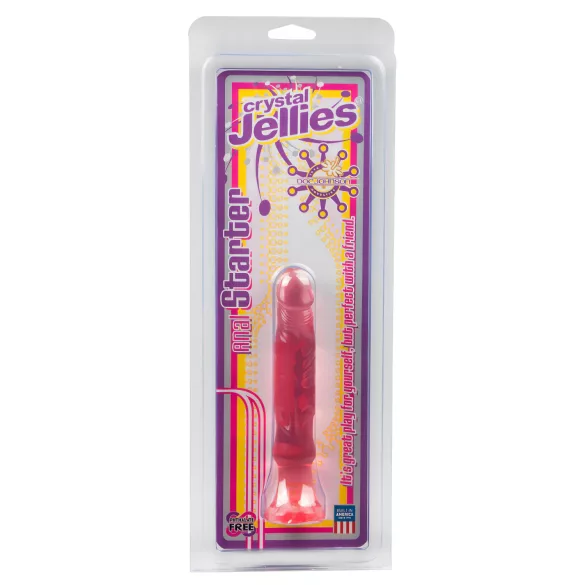 Crystal Jellies - analni dildo s priseski (roza)