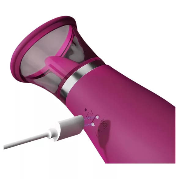 Honey Play Box Scioness - vibrator za klitoris z vakuumom in lizanjem - roza