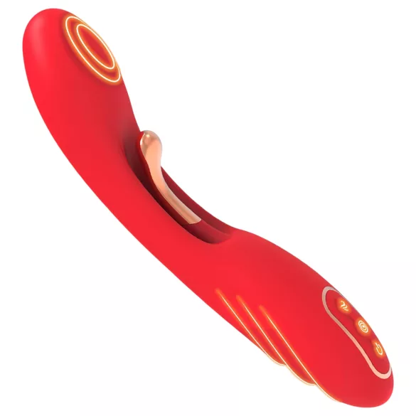 Bestoy - vibrator za G-točko z jezičkom - rdeč