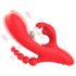 Bestoy - 3-kraki jezikasti vibrator (rdeč)