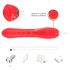 Bestoy - 3-kraki jezikasti vibrator (rdeč)
