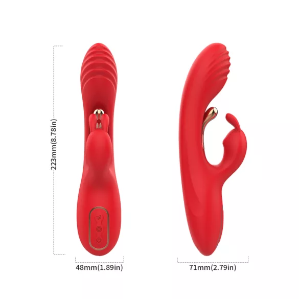 Bestoy - vibrator za G-točko in klitoris - rdeč