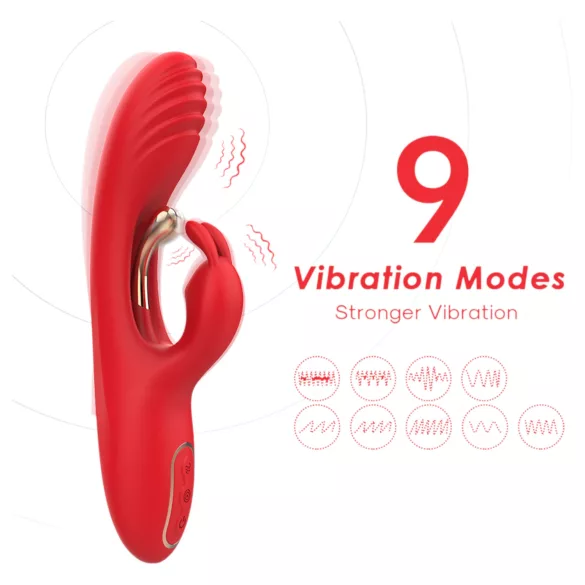 Bestoy - vibrator za G-točko in klitoris - rdeč