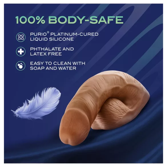 Blush UrSelf Affirm - realistični dildo (rjav) - 13 cm