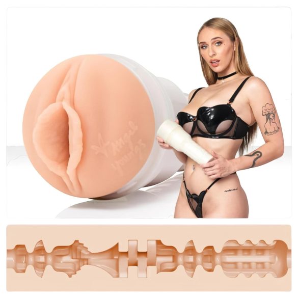 Fleshlight Angel Youngs - masturbator vagina - realistična - naravna barva