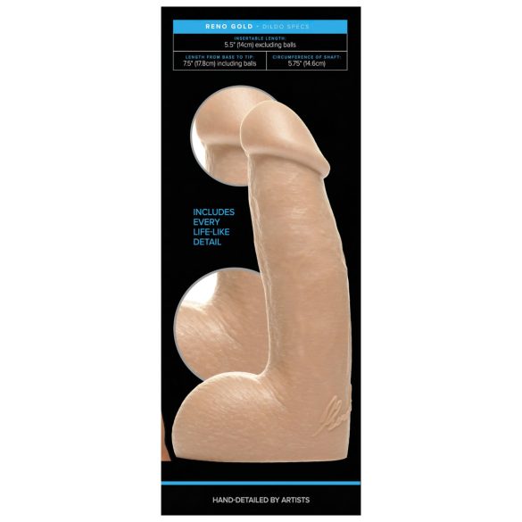 Fleshjack Reno Gold - realistični dildo (naravno)