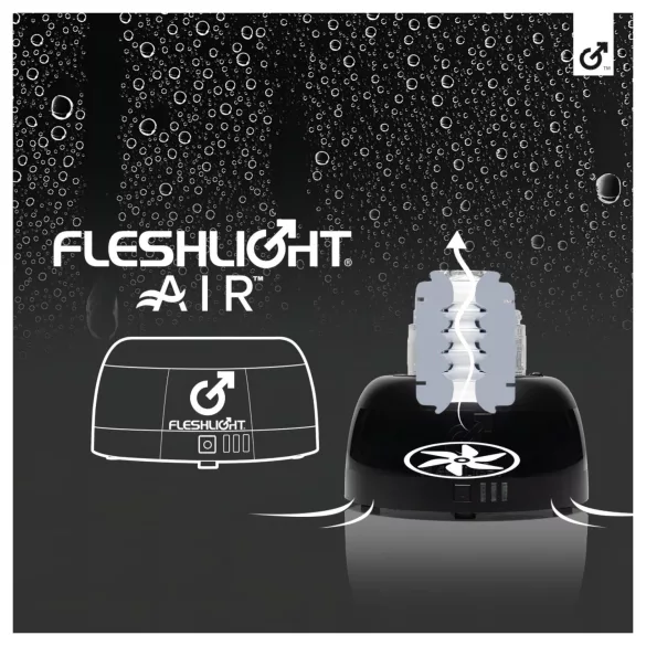Fleshlight Air - avtomatski sušilnik za masturbator (črn)