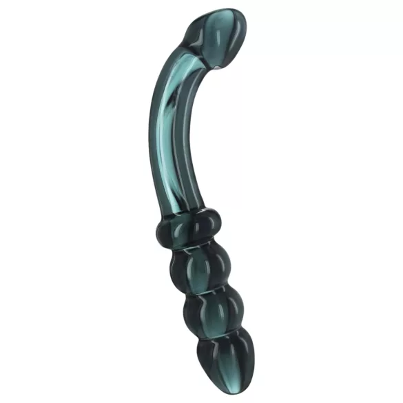 Prisms Hamsa - dvojni dildo za G-točko - steklo - zelena