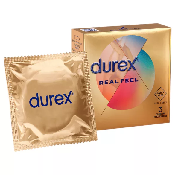 Durex Real Feel - kondom brez lateksa (3 kosi)