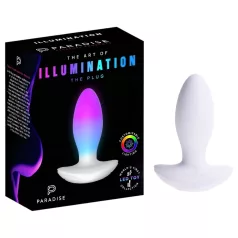   Paradise Illumination - svetleči vibracijski analni čep (bel)