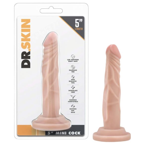 Dr. Skin 5 - naravni dildo s priseskom (14,5 cm)