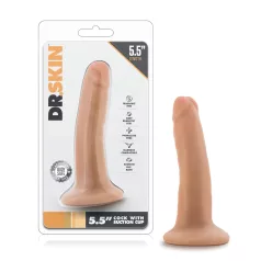   Dr. Skin - realistični dildo s priseskom - naravna barva 14 cm