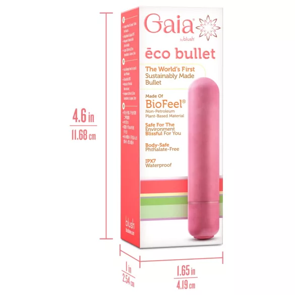 Gaia Eco - vibrator za stimulacijo točke G - okolju prijazen, srednji, koralna