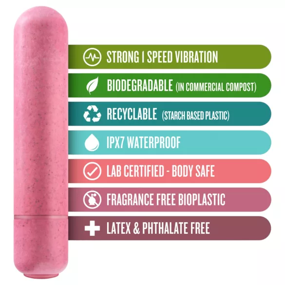 Gaia Eco - vibrator za stimulacijo točke G - okolju prijazen, srednji, koralna