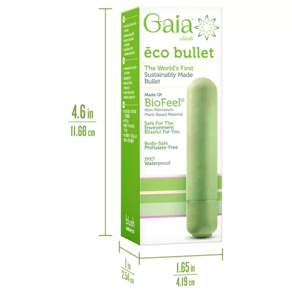 Gaia Eco - vibracijski stimulator - okolju prijazen, srednja velikost, zelena