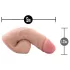 Blush Performance - realistični dildo (barva kože) - 13 cm