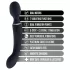Blush Lush - 2 v 1 paličasti in G-točkovni vibrator (črn)