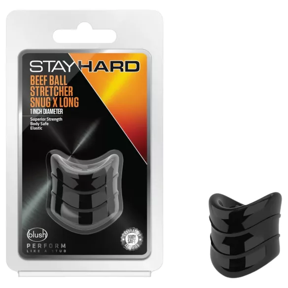 Stay Hard - erekcijski obroč - silikonski - črn