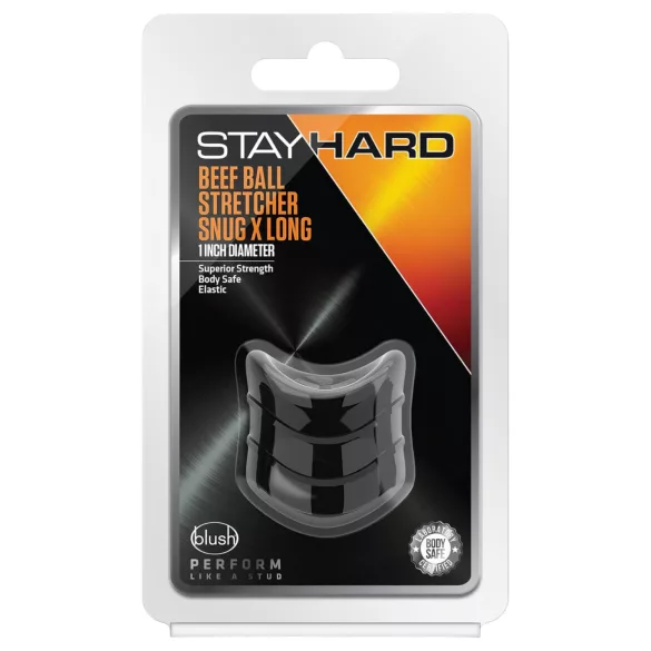 Stay Hard - erekcijski obroč - silikonski - črn