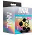 Anal Adventures L – biserni analni dildo (črn)