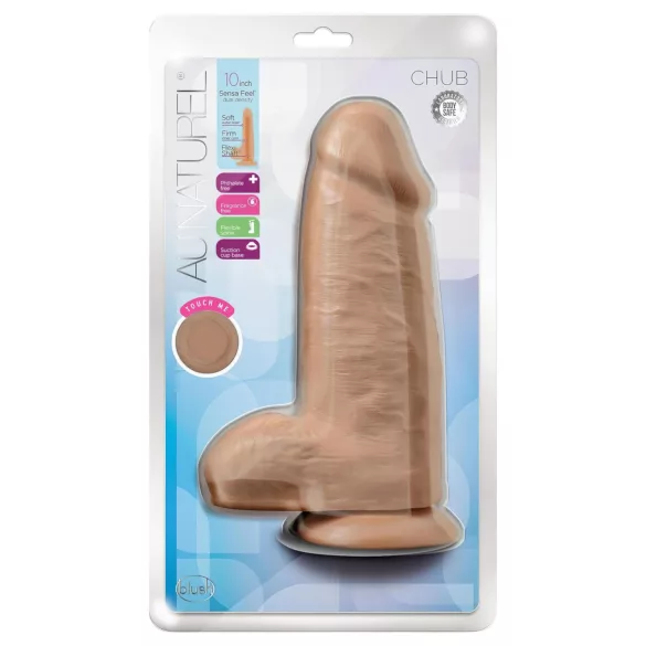 Blush Chub - realistični dildo s priseskom - 18 cm - naravna barva