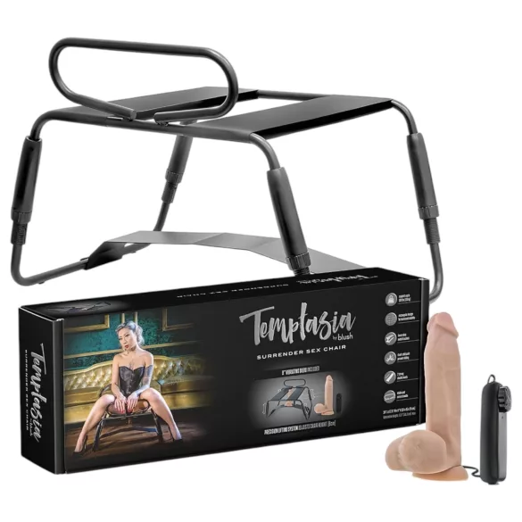 Temptasia - seks stol z vibratorjem - črna/naravna