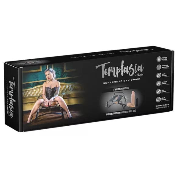 Temptasia - seks stol z vibratorjem - črna/naravna