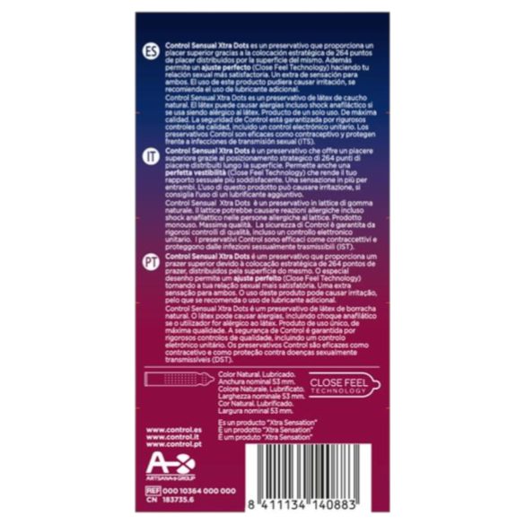 Control - ekstra pikčasti kondomi (12 kos)