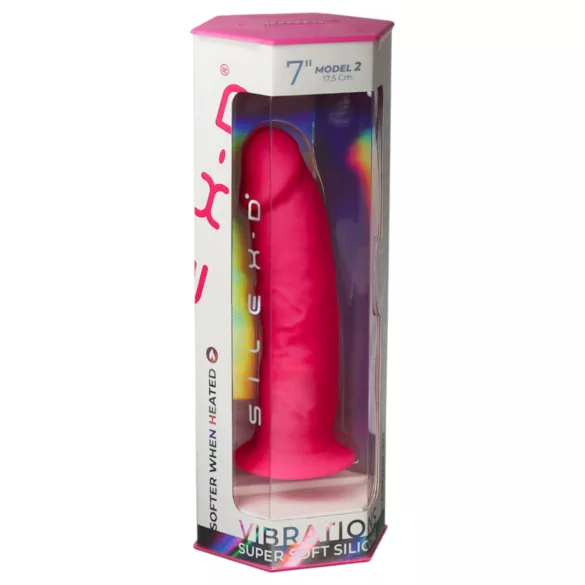Silexd - vibratorski dildo s priseskom in daljinskim upravljalnikom - roza