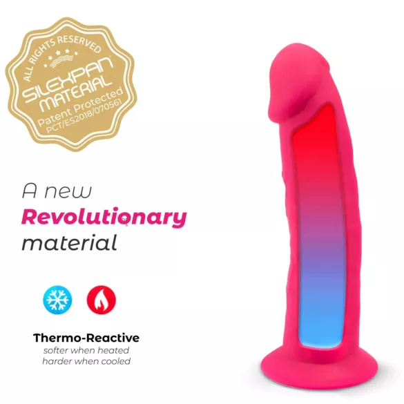 Silexd - vibratorski dildo s priseskom in daljinskim upravljalnikom - roza