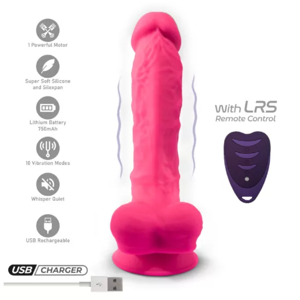 Silexd - vibrators z modom za pritrjevanje - z daljinskim upravljalnikom - roza