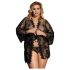 Subblime Queen Plus - komplet čipkastih oblačil - črna (XL-2XL)