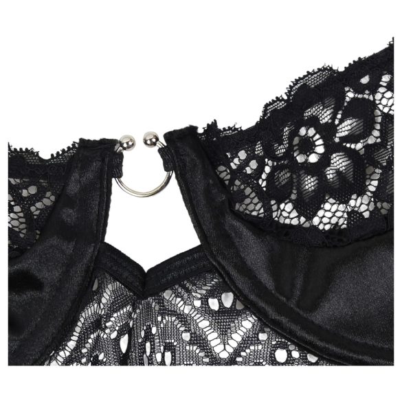 Subblime - vzorčasti bodi satenasti pas (črna)