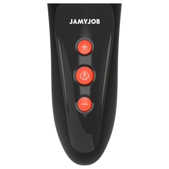 JamyJob - vibrator za glavico penisa - pulzirajoč - črna