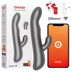   Oninder Oslo - nastavek, rotacijski vibrator s klitorisno ročico (črn)