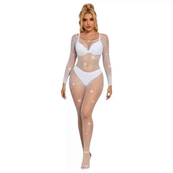 Subblime 952396 - bleščeč pajac z bleščicami (bel) - S-L