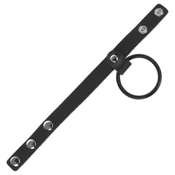 Kink - penisni obroč - umetno usnje - črna