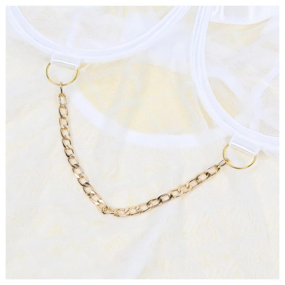 Subblime 954291 - body s ketno - prosojen - bel - L-XL