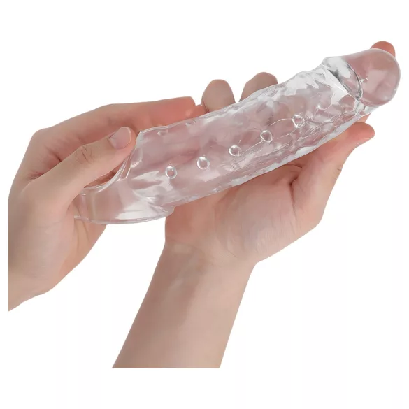 Addicted Toys - podaljšek za penis s prstanom za moda - 23 cm prozoren
