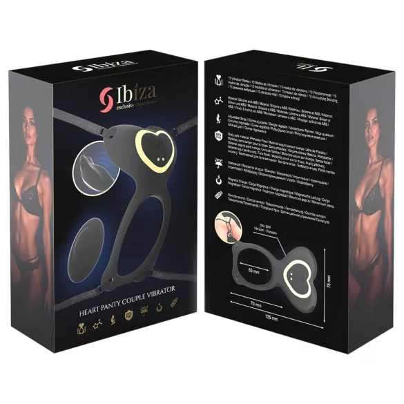 IBIZA - nosljiv vibrator za draženje klitorisa - črna