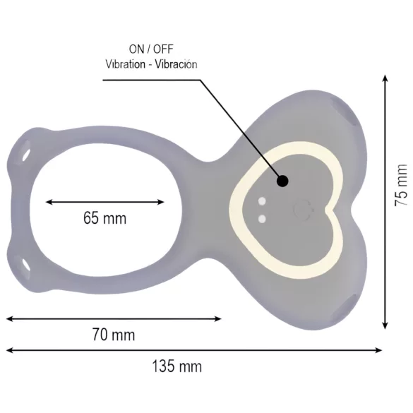 IBIZA - nosljiv vibrator za draženje klitorisa - črna