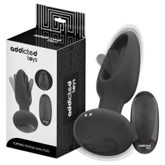   Addicted Toys - analni vibrator z gibljivim jezičkom - črna