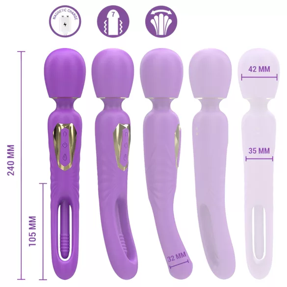 Intense Christy - vibrator z gibajočim jezičkom - masažni - vijoličen