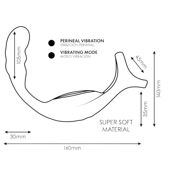 Addicted Toys - analni vibrator s penisnim in testisnim obročkom - črn