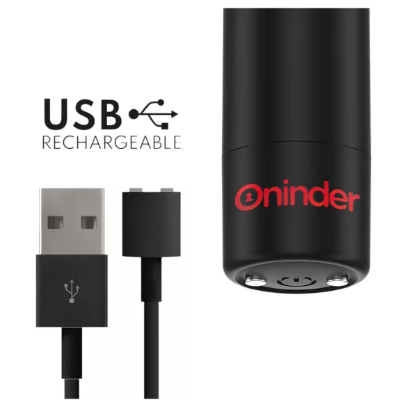 Oninder - vibrator, ki ga upravlja aplikacija (črn)