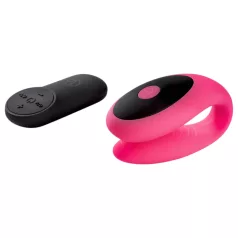 Virgite - daljinsko vodeni vibrator za pare (črno-rožnat)