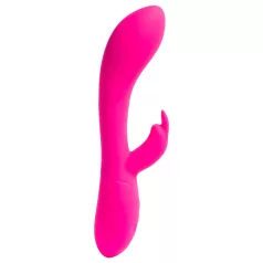   Platanomelón Lucas - vibrator s stimulatorjem klitorisa - akumulatorski - roza