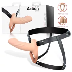 Action StrapOn S - pripenjalni, votli dildo (naraven)